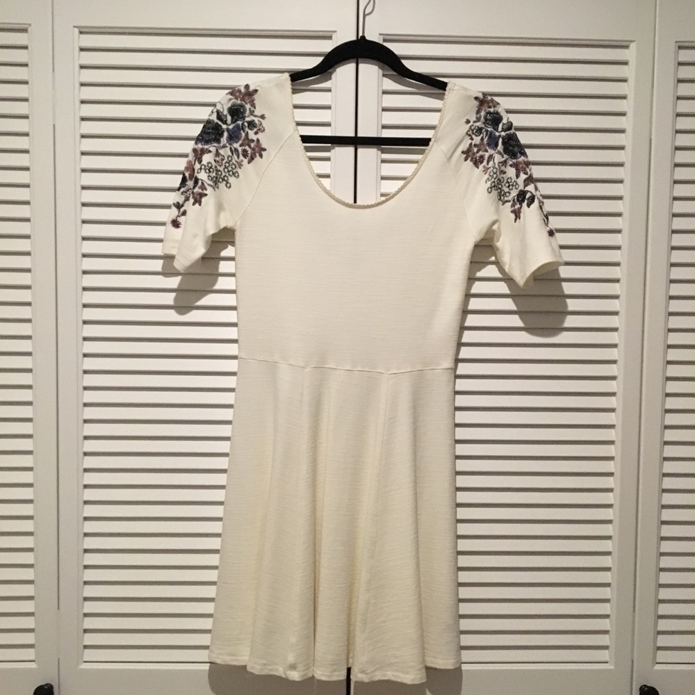Free People Embroidered Skater Dress